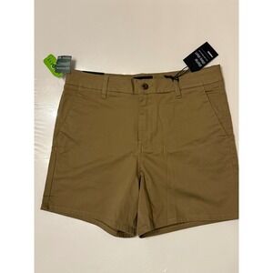 RSQ Mens Shorter Chino Shorts Khaki Tan Size 32 Repreve Above Knee New
